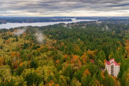 Campus Fall Aerial View