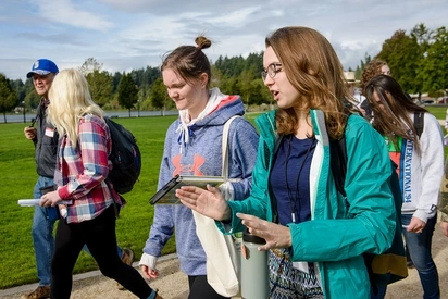 Students at Capital Lake