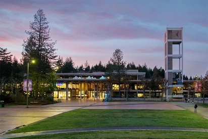 Winter Sunset at Evans Hall