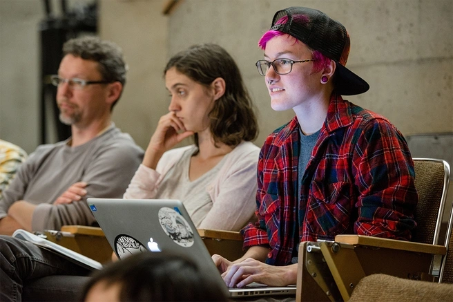 Students listening to a lecture