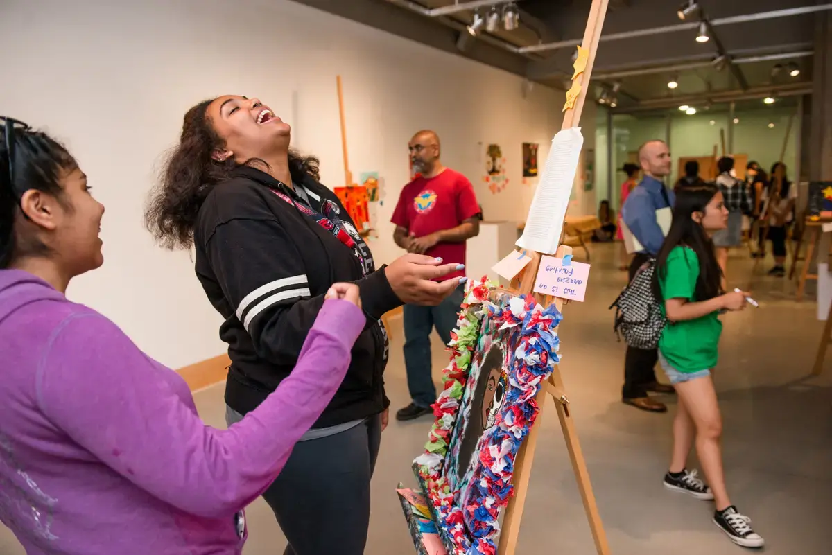 Upward Bound students art gallery celebration